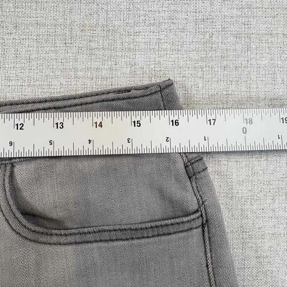 Christopher and Banks Mid Rise Straight Leg Jeans Women's 10 Gray Studded Pocket - Picture 14 of 15
